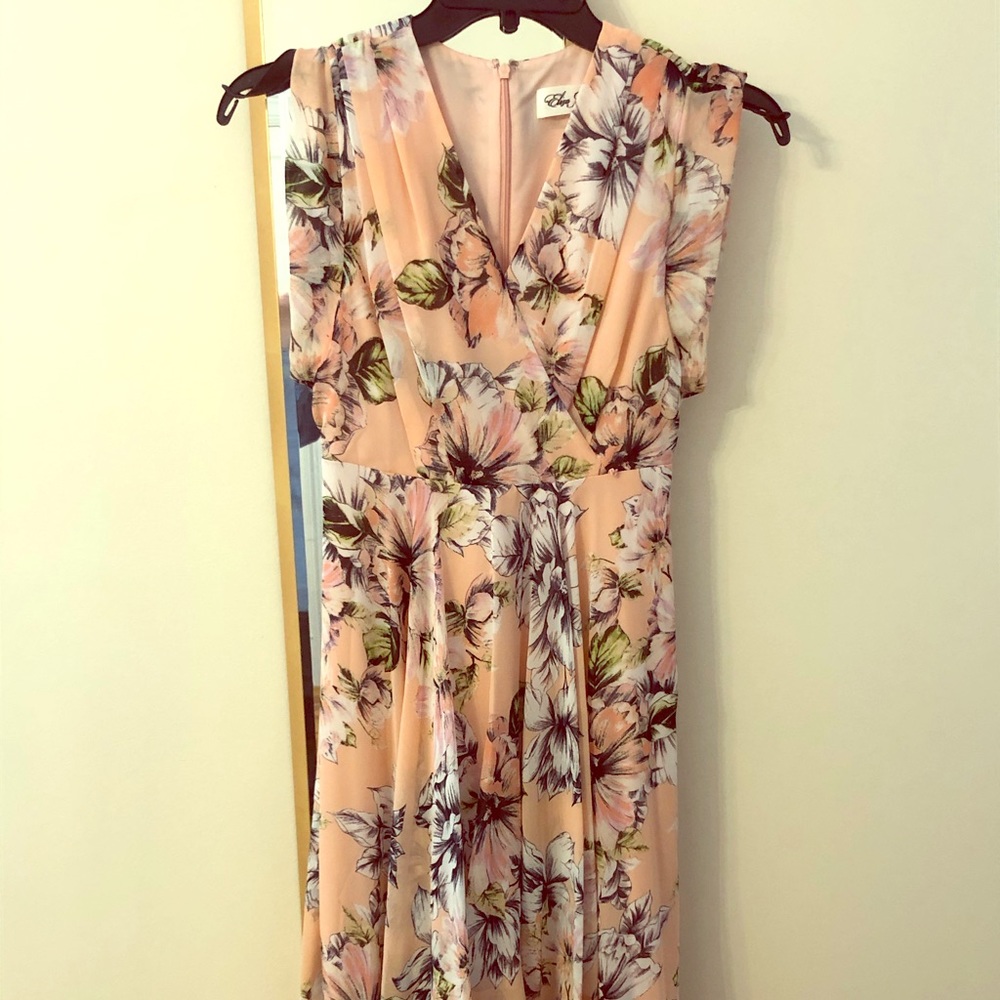 Pink & floral Eliza J dress, occasion ready!